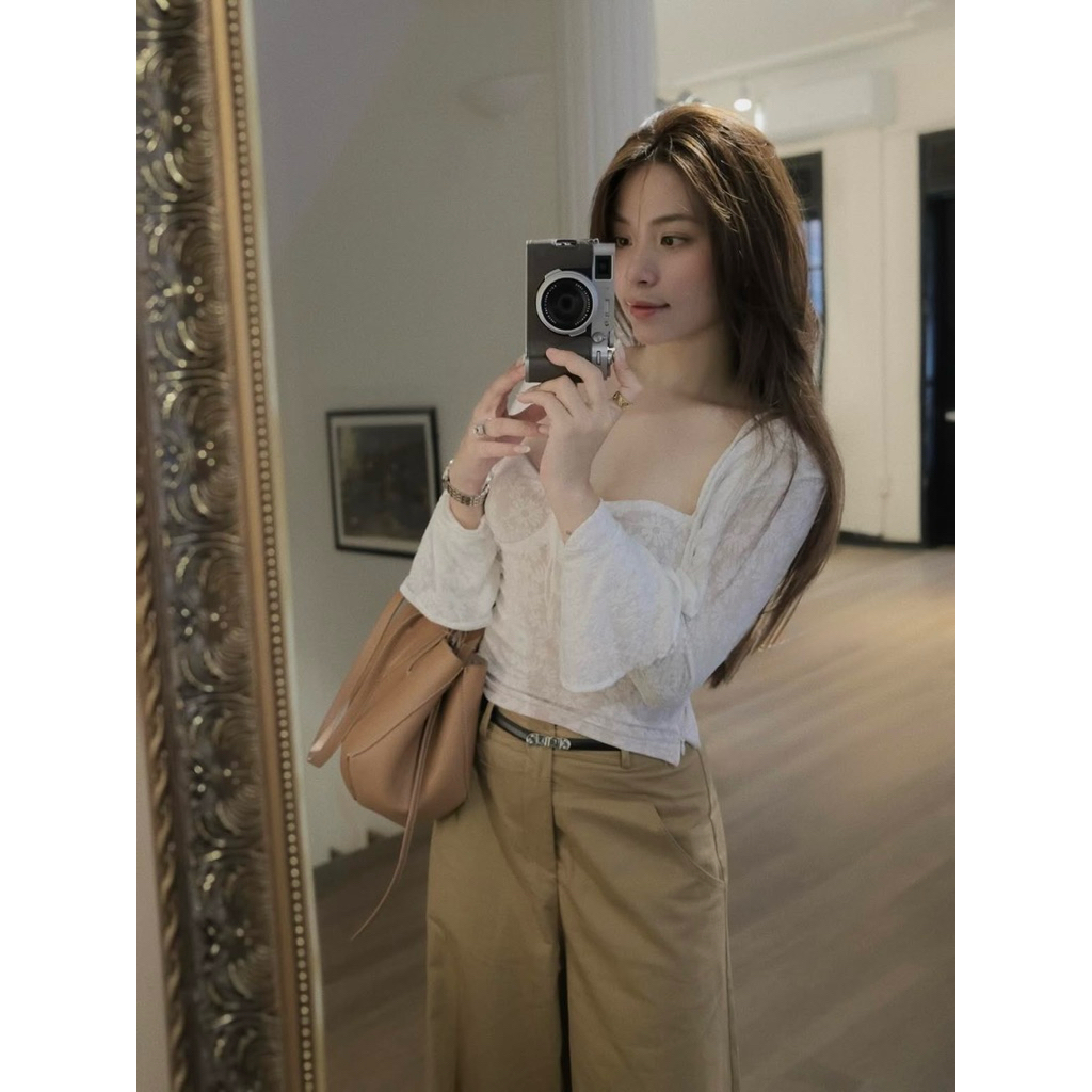 [HÀNG LOẠI 1] Set Áo 2 Dây Ren Hoa Thêu Nổi Kèm Áo Khoác Cardigan Ngoài Tay Loe Siêu Xinh | BigBuy360 - bigbuy360.vn