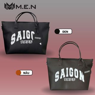 Túi quai xách kèm quai đeo dung tích lớn Sài Gòn1975 M.e.n đi học đi làm tiện ích  [GIÁ RẺ]