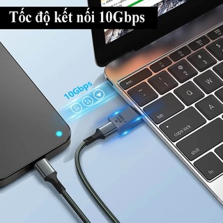 (10Gbps) Đầu Chuyển USB Sang Type C âm vỏ hợp kim có hỗ trợ sạc- HPS