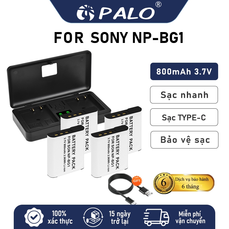 PALO Pin Sony NP-BG1 cho DSC-W300 DSC-W200 DSC-W170 DSC-W150 DSC-W130 DSC-W120 DSC-W110 DSC-W100
