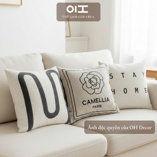  Gối tựa lưng gối sofa lông xù – hiện đại – sang trọng vuông 45x45cm cao cấp OH Decor 