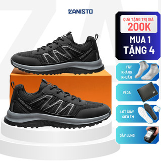 Giày Thể Thao Nam Siêu Nhẹ CS112 ZANISTO Đế Cao Su Non Tự Nhiên Êm Nhẹ Chất Da Cao Cấp Bền Bỉ Thoáng