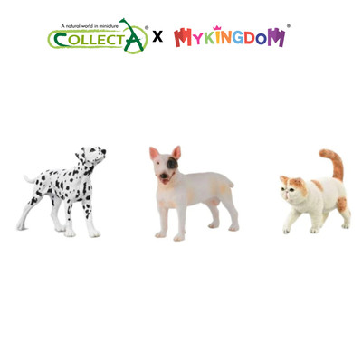 Đồ Chơi Mô Hình Động Vật Chó Sục Bò, Mèo Ba Tư, Chó Đốm COLLECTA 84308