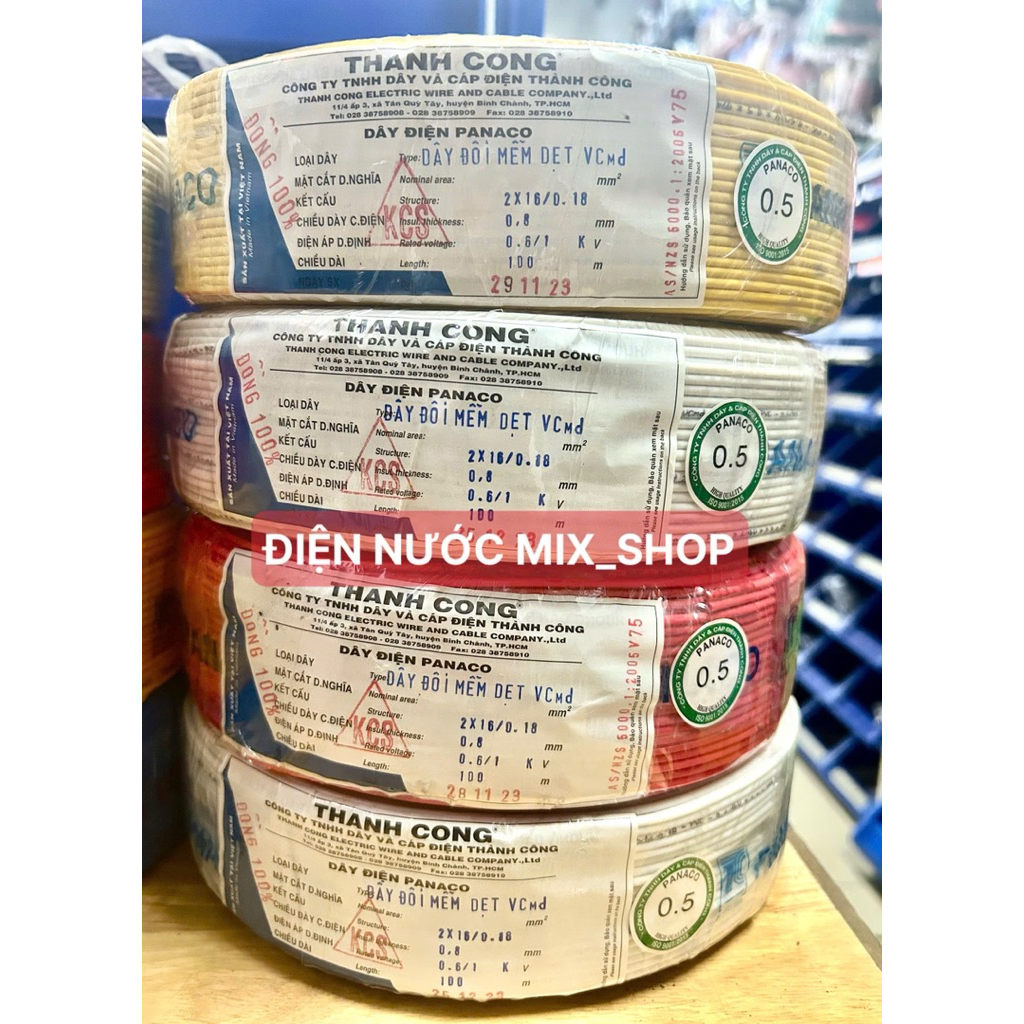 Dây điện-dây đôi mềm 2x16-2x24-2x32-2x30 PANACO