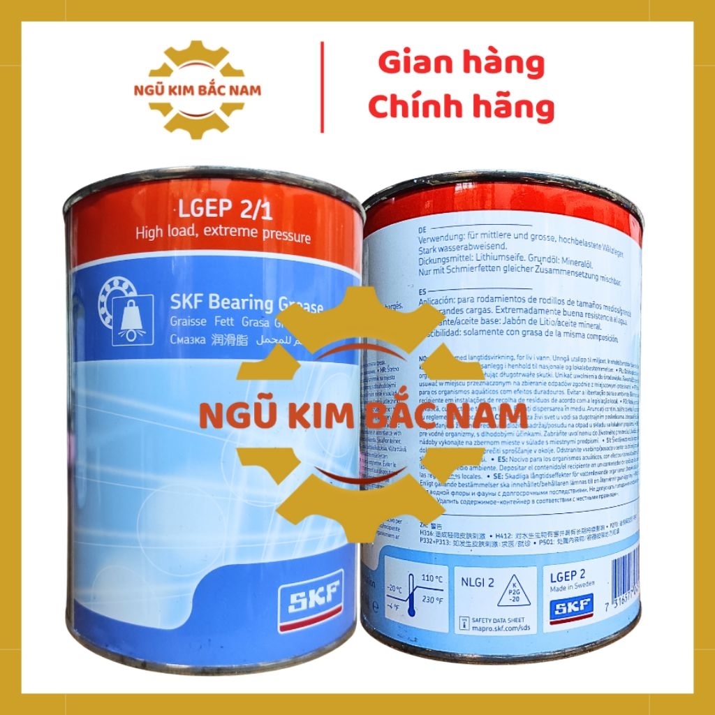 Mỡ SKF LGEP 2/1 (1kg) rung động mạnh áp lực cao chính hãng - Đại lý chính hãng SKF