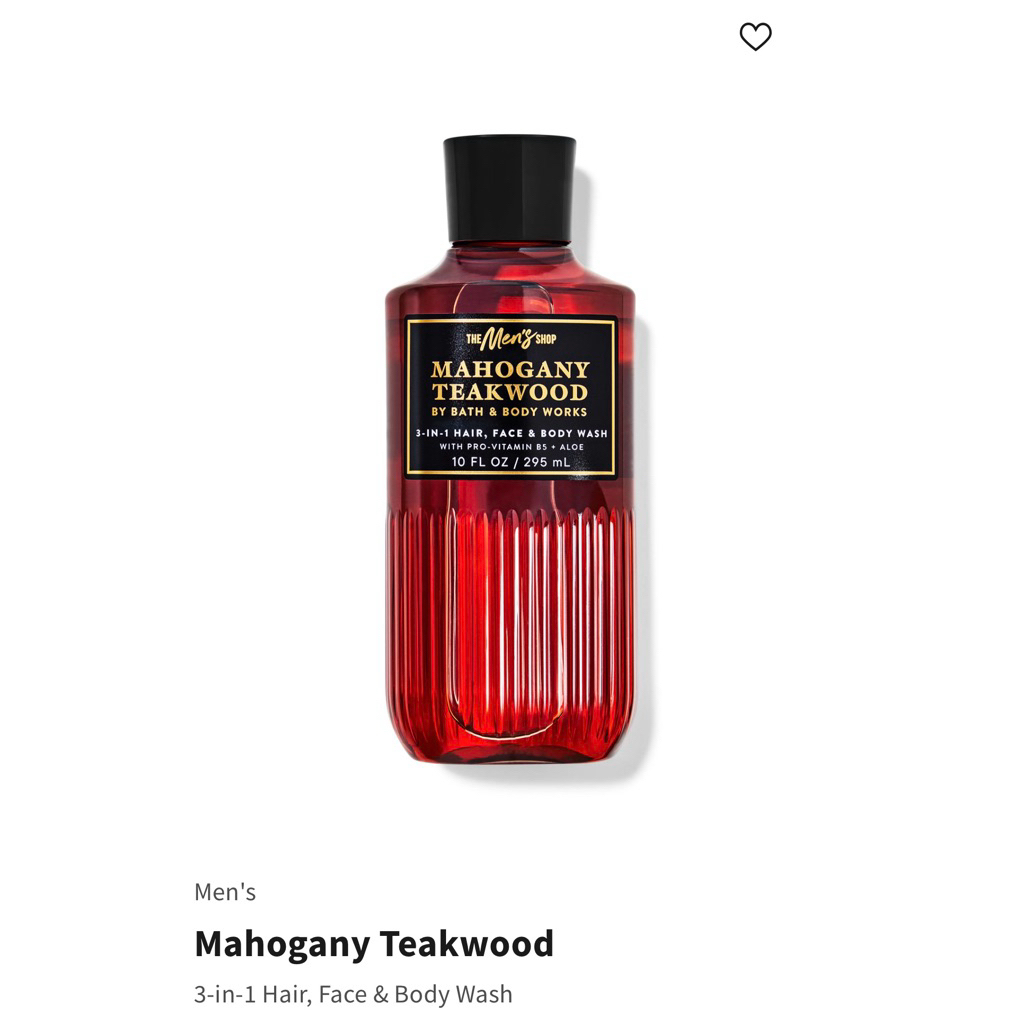 Gel tắm nam 3 trong 1 bath and body works Mahogany Teakwood (296ml)