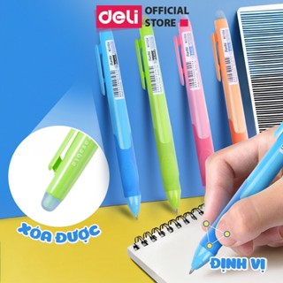  Combo Bút Gel Định Vị Xóa Được Deli Ngòi 0.5mm Mực Đen Xanh Màu Sắc Đa Dạng Bút Gel Trơn Tru Nhanh Khô Thiết Kế Đầu Bấm 