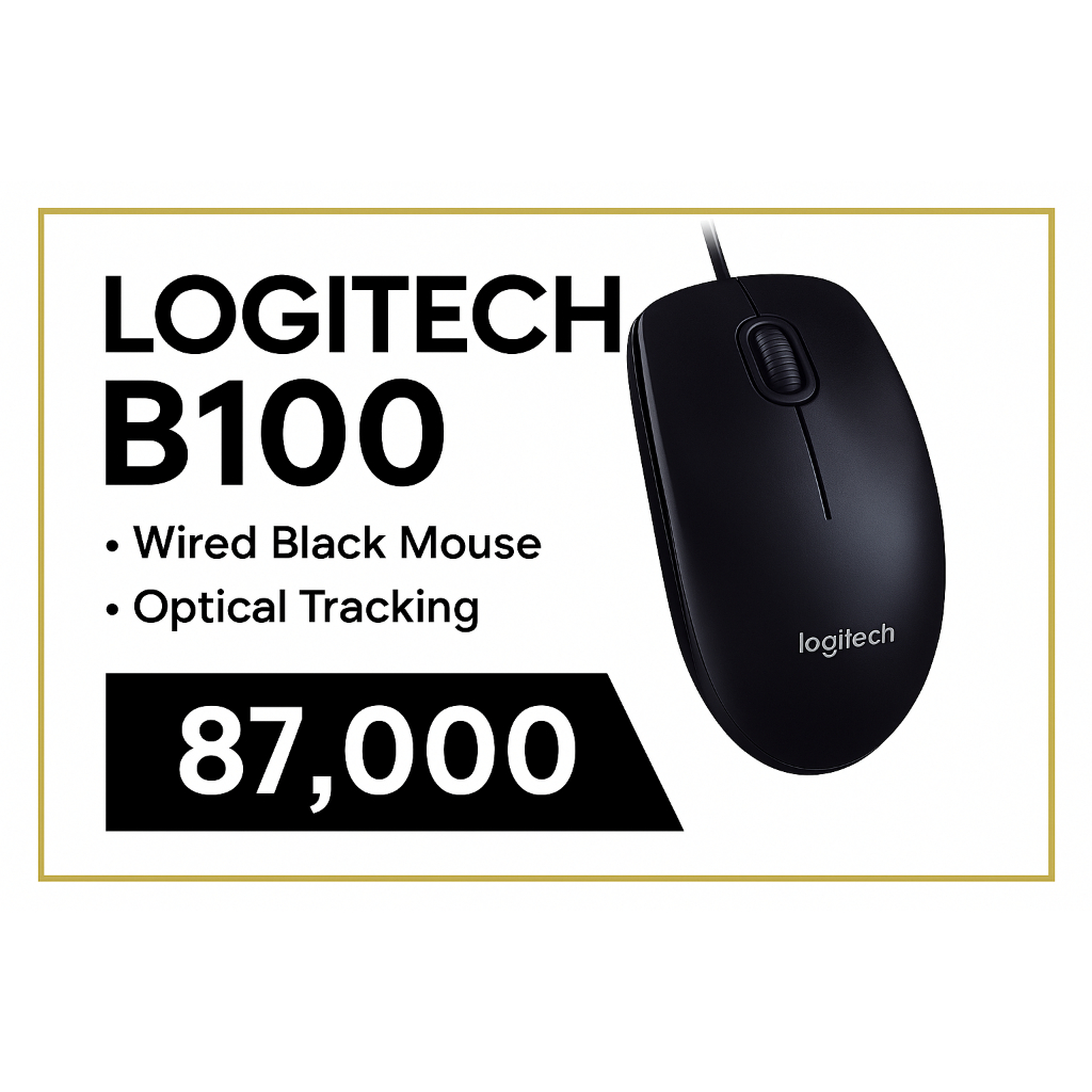 Chuột Logitech văn phòng B100 - Chính hãng bảo hành 3 năm