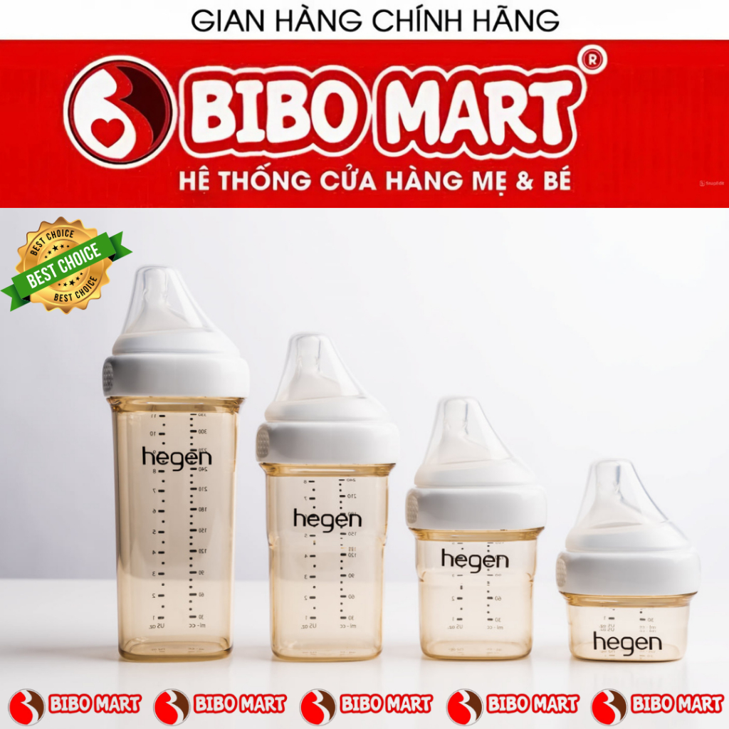 [Chính hãng] Bình sữa HEGEN Fullbox cho bé từ sơ sinh, chống sặc, chống đầy hơi - size 60/150/240/330ml cho bé yêu 2025