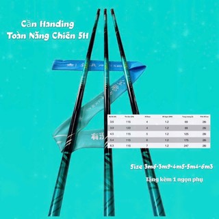 Cần Câu Tay HANGDING Toàn Năng Chiến 5H Chất Lượng + Ngọn phụ