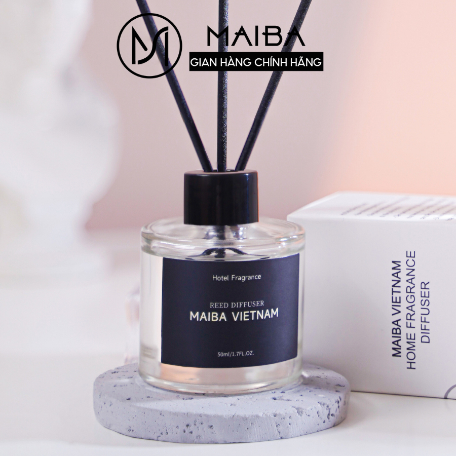 Tinh Dầu Thơm Phòng MAIBA 50ml Sang Trọng Que Gỗ Tự Khuếch Tán Thanh Lọc Khử Mùi Không Khí