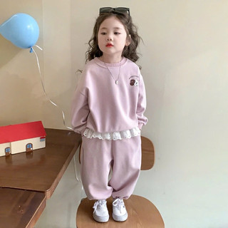  Set nỉ bé gái Hello Kitty quần áo trẻ em thu đông đồ bộ bé gái áo nỉ mix quần pha ren đi chơi đi học 8-28kkg Đậu Kids 