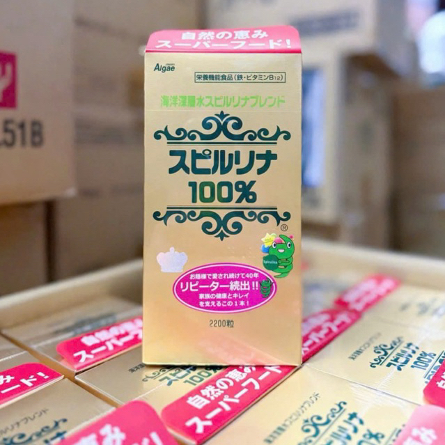 Viên uống tảo Spirulina 100% Japan Algae 2200 viên, tăng sức khỏe, cải thiện tiêu hóa