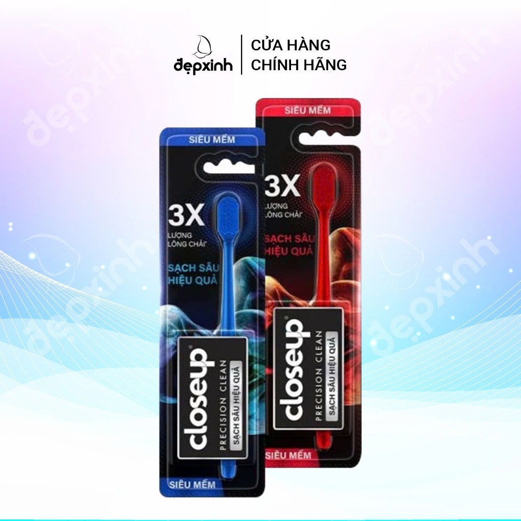 [MÀU NGẪU NHIÊN] Bàn chải đánh răng siêu mềm sạch sâu hiệu quả Closeup Precsion Clean 3x