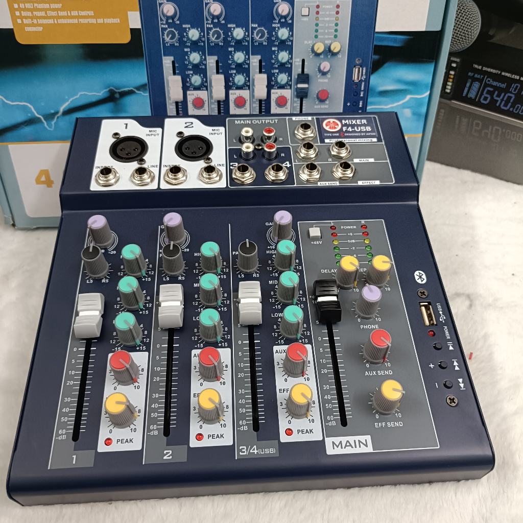 Mixer F4 USB, hát karaoke, hát livestream