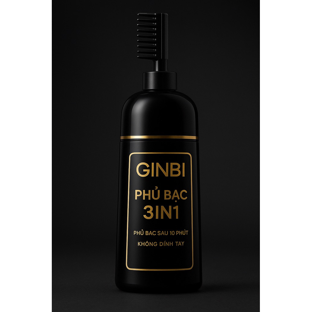 Dầu gội đen tóc GINBI . dầu gội phủ bạc 500ml
