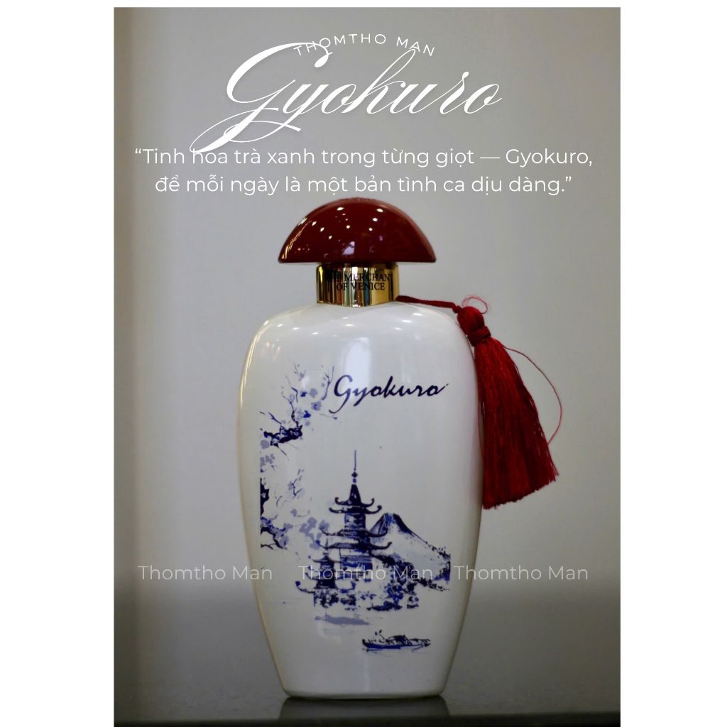 Nước hoa Ý The Merchant of Venice Gyokuro 10ml – Hương trà xanh thanh mát, sang trọng, chuẩn phong c