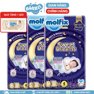  Tã quần ban đêm cho bé Molfix Sweet Dreams Jumbo CHỐNG TRÀN HIỆU QUẢ đủ các size M52 L44 XL38 2XL34 