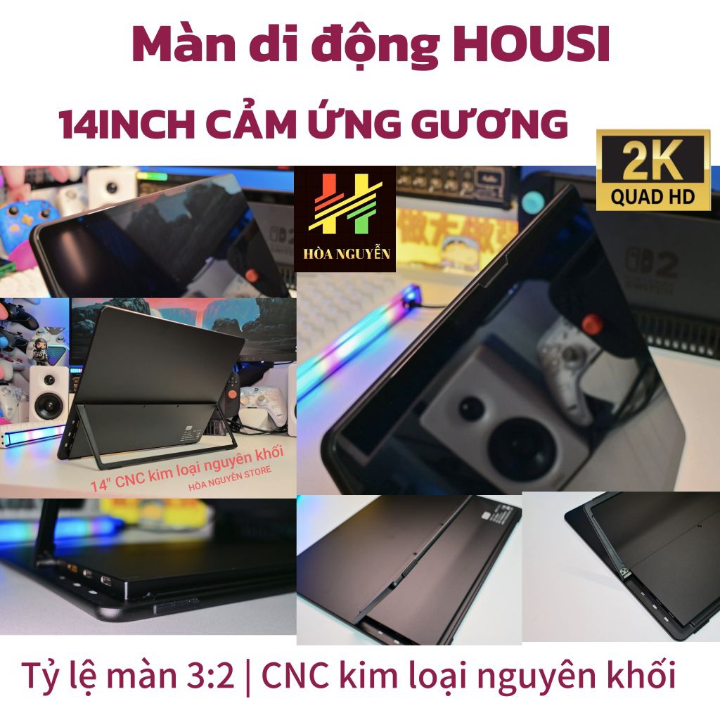 ( Hỏa tốc HCM rẻ nhất)Màn di động 14inch 2K5 cảm ứng GƯƠNG phiên bản mới | BigBuy360 - bigbuy360.vn