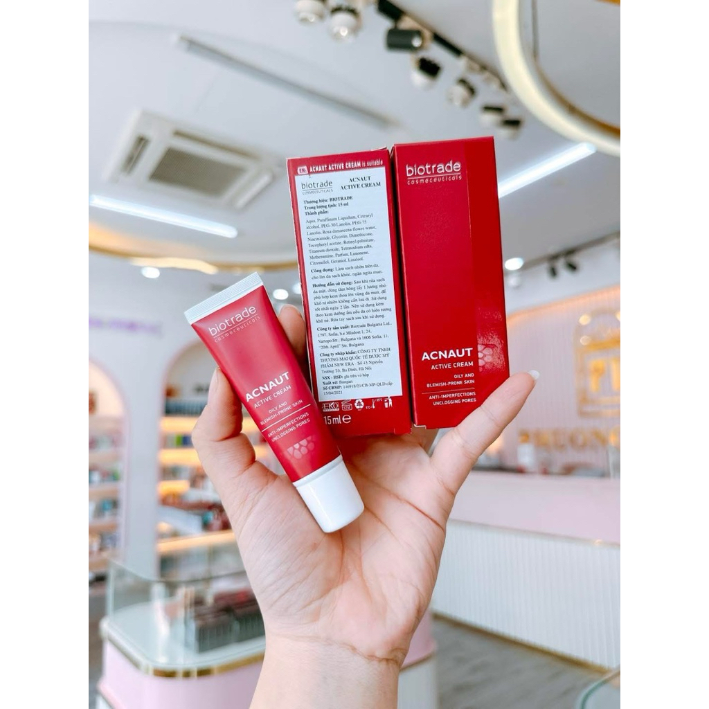 Kem chấm mụn Biotrade Acnaut Active Cream giảm đỏ , mờ thâm Biotrade