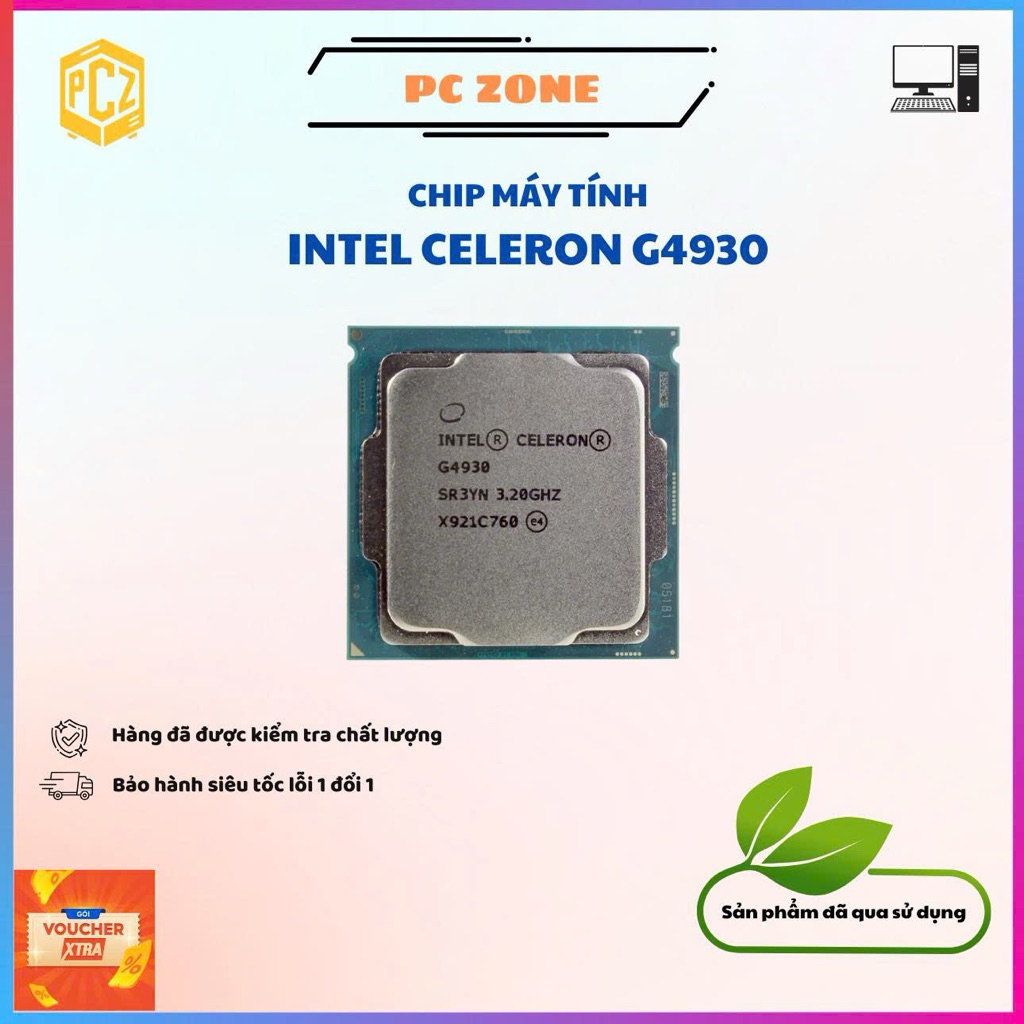 CPU - Bộ vi xử lý Intel Celeron G4930 3.2 GHz 4MB LGA1151v2 2MB 58W 14nm - 2ND