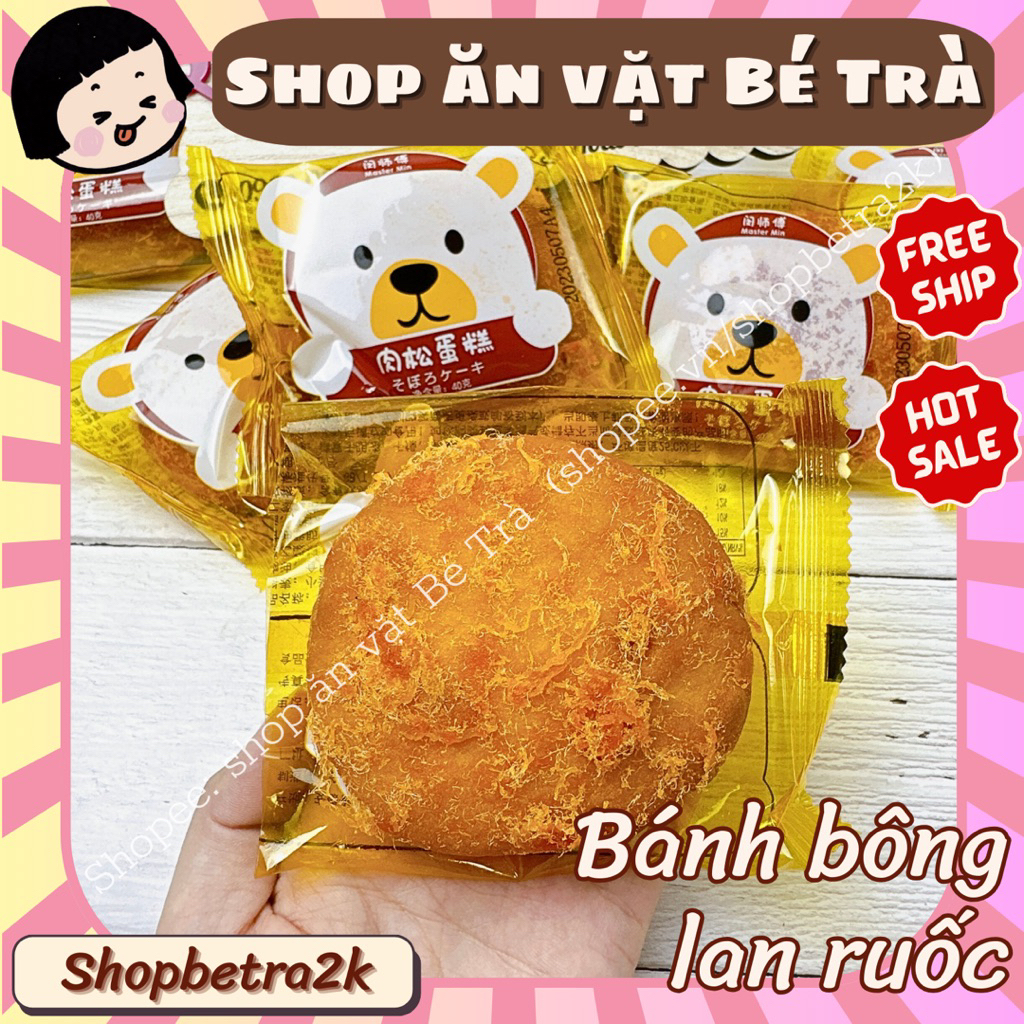[Combo 10 gói] Bánh gấu bông lan trứng muối ruốc~gói 40gr
