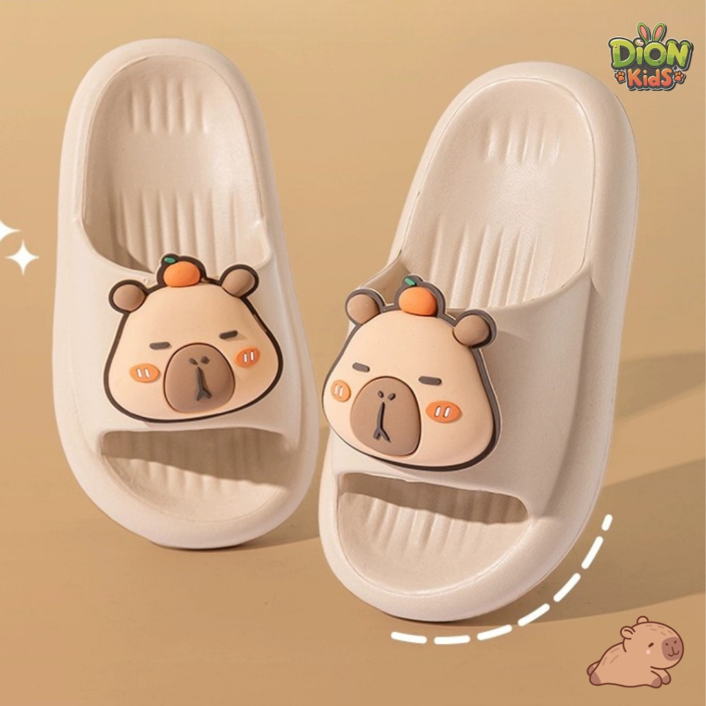 Dép lê cho bé trai CAPYBARA dễ thương chất liệu EVA cao cấp, không mùi, êm ái, siêu nhẹ an toàn cho bé gái - Dion Kids