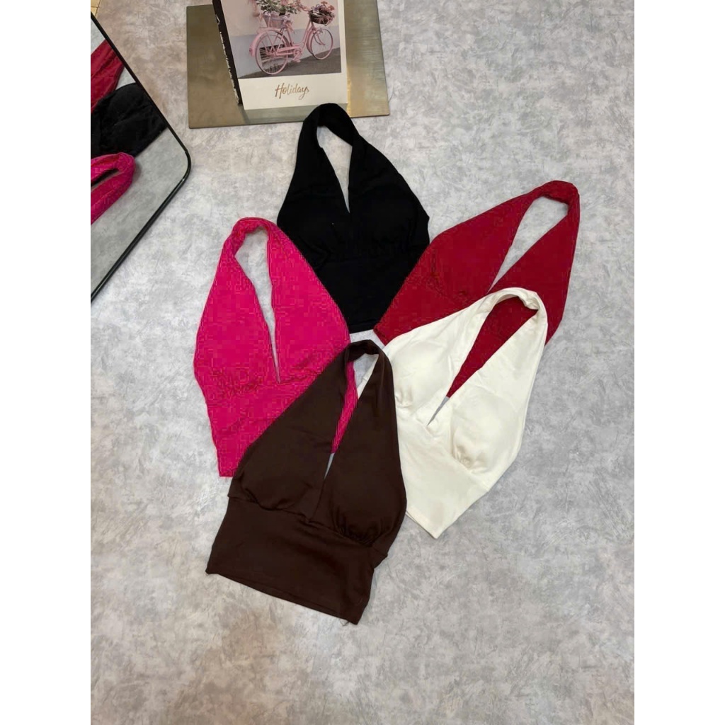 Áo yếm croptop hở V ngực , kiểu dáng croptop cực sexy
