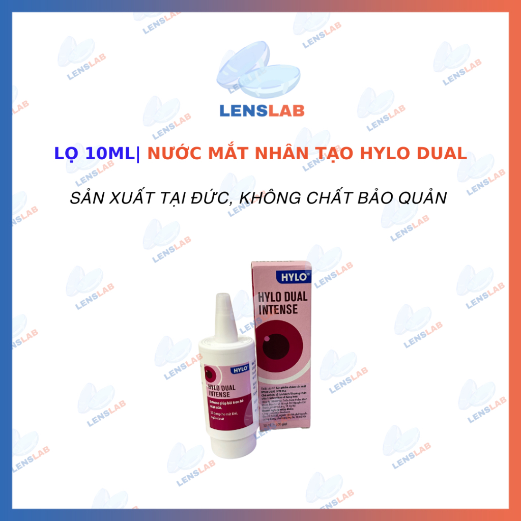 Nước Mắt Nhân Tạo Hylo Dual Intense Cấp Ẩm và Làm Giảm Các Triệu Chứng Dị Ứng - Chai 10ml