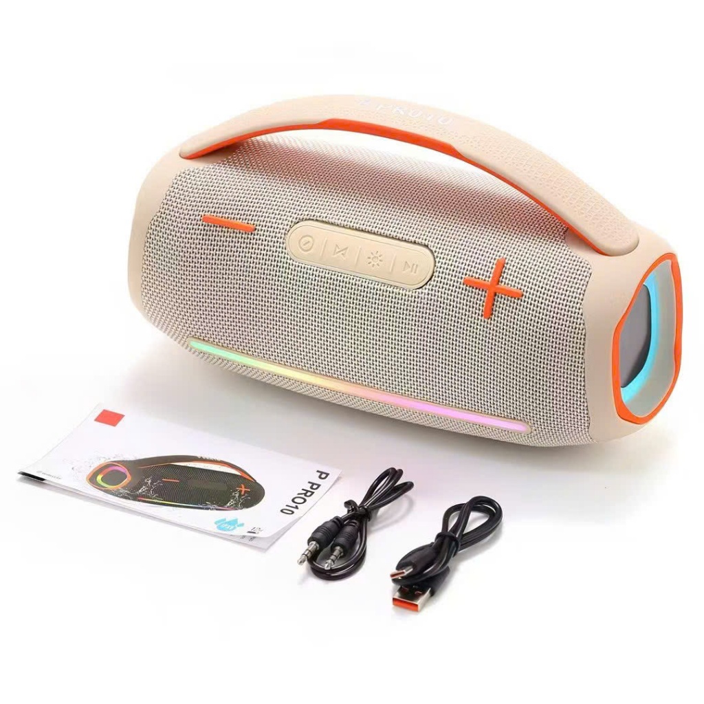 Loa Bluetooth Pro 10 Thiết Kế Đẹp, Âm Thanh Sống Động, Công Suất 30W Thiết Kế Hợp Để Mang Đi Du Lịch