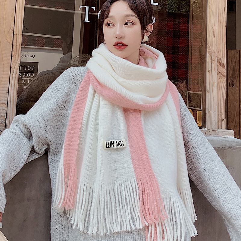 Khăn Len Ullzang RIN , Khăn Thời Trang Choàng Cổ Quàng Cổ Mùa Đông -Rin