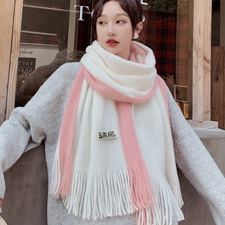 Khăn Len Ullzang RIN , Khăn Thời Trang Choàng Cổ Quàng Cổ Mùa Đông -Rin