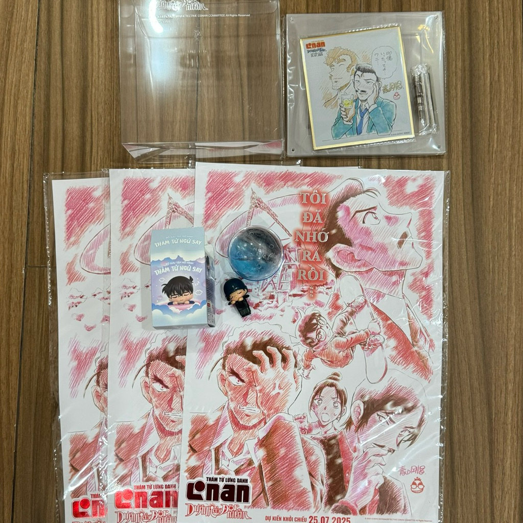 [CONAN] Poster Movie 28 Móc khoá Standee Conan Kaito Kid Akai