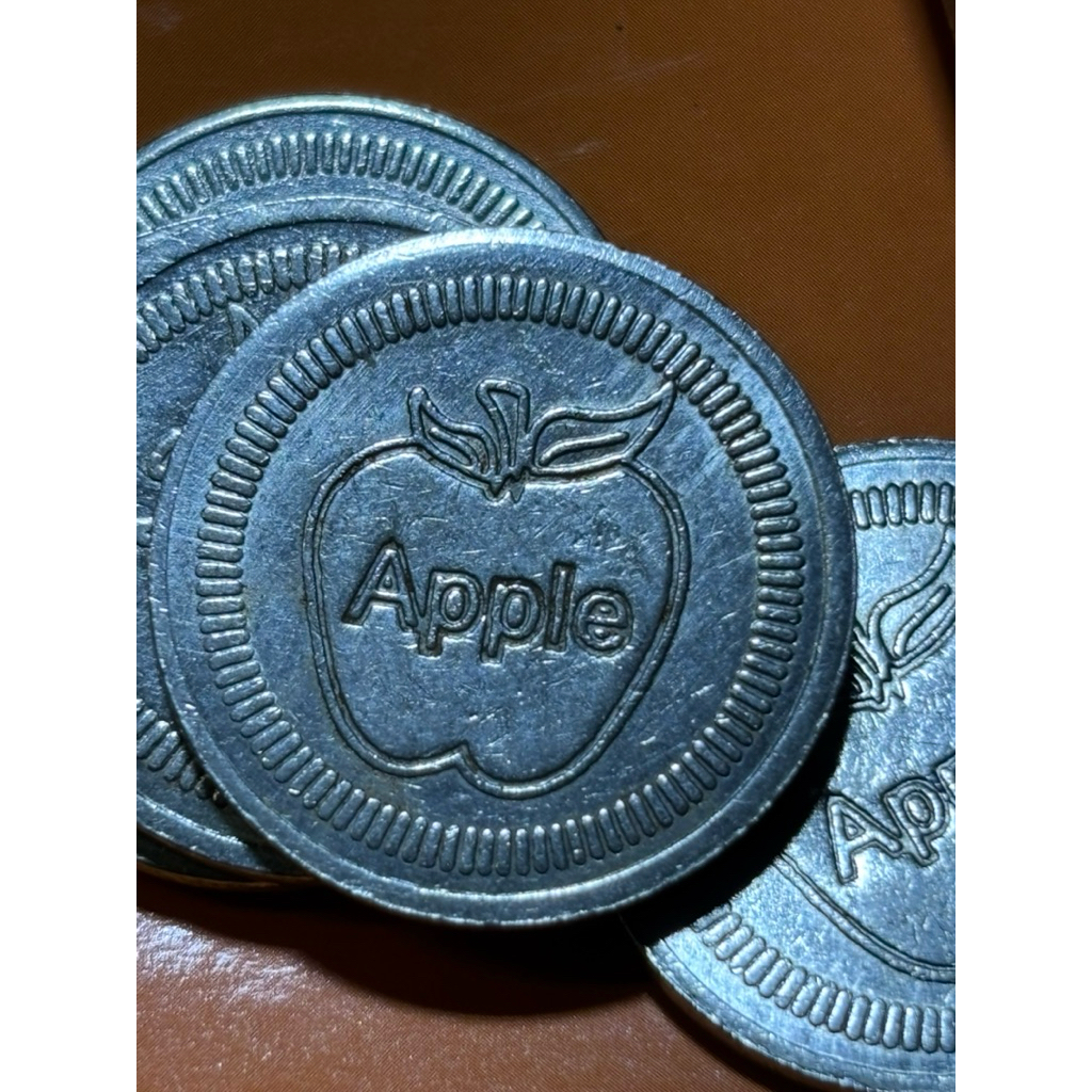 thẻ Xu game trái táo Apple ( 100 xu ) đường kính 24mm – Xu kim loại bắn cá, xu siêu thị, xu máy game