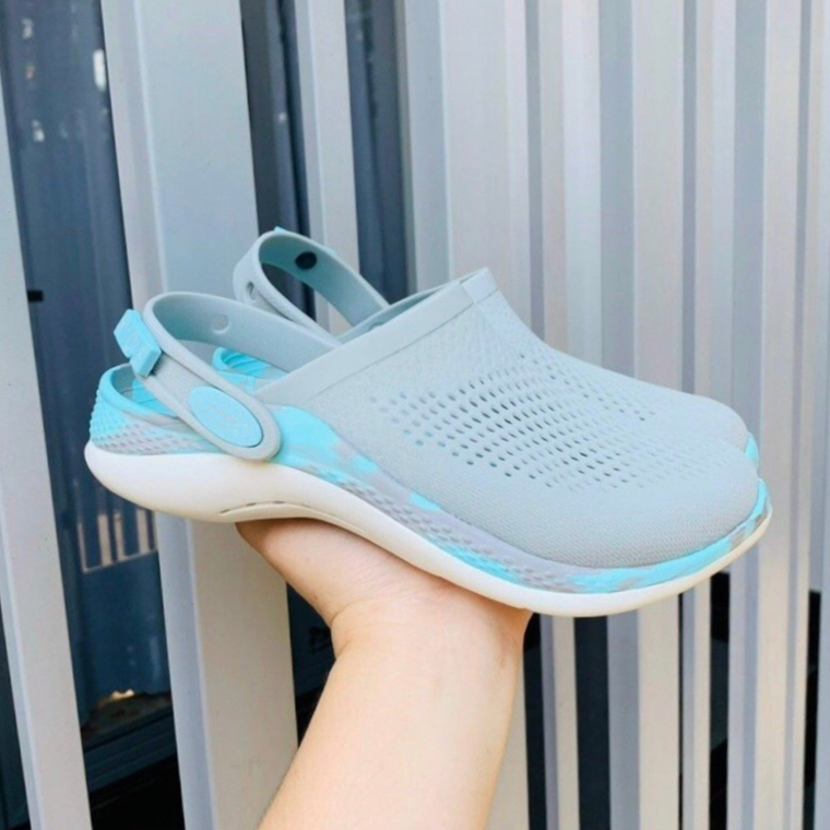 Dép sục bít đầu Literide 360 clog xanh loang, Dép Sục Nam Nữ Literide Clog 360 Đi Nắng Mưa Cao Cấp, 