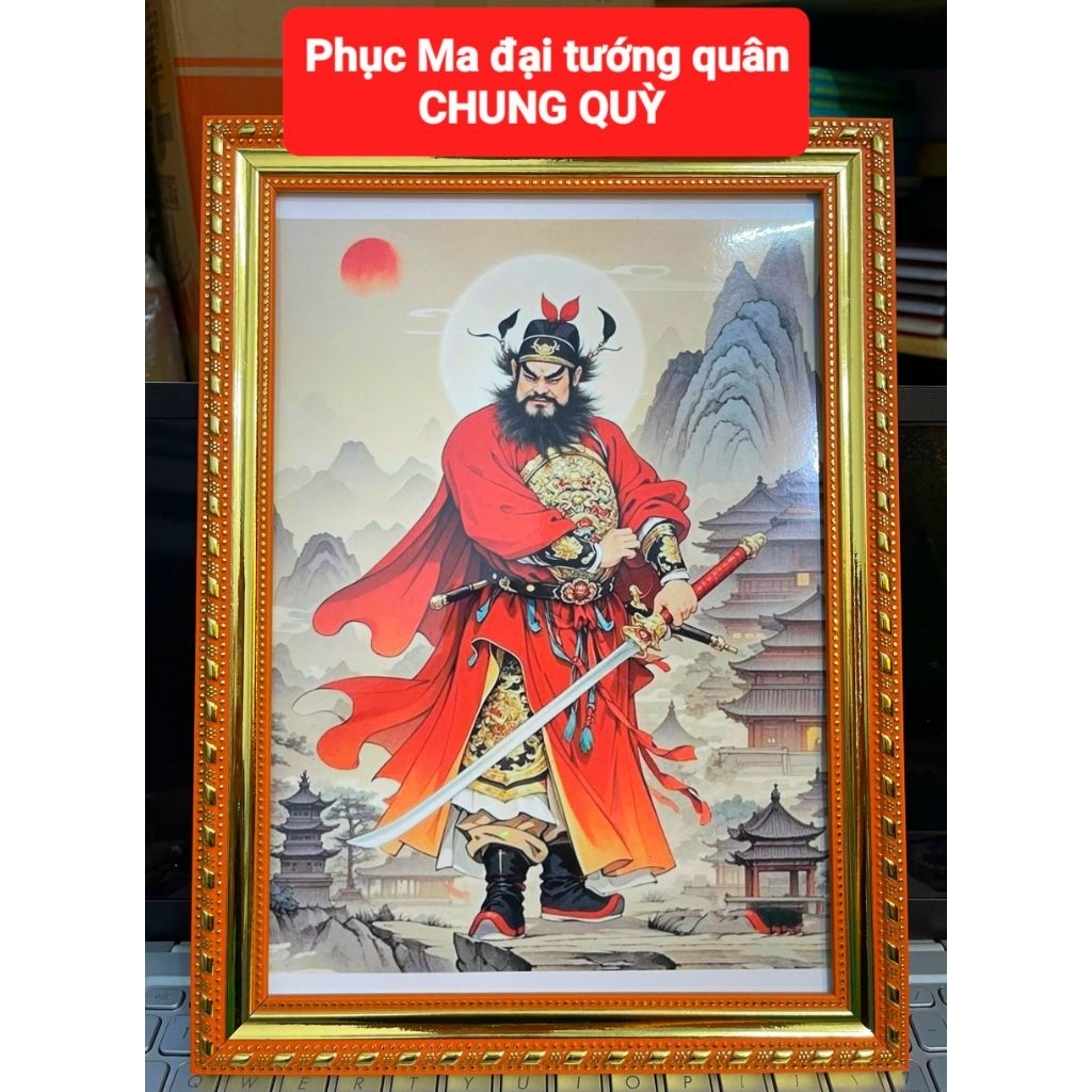 KHUNG + Tranh CHUNG QUỲ ( Tặng )
