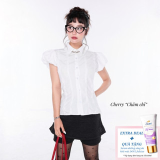 Cherry "Chăm chỉ" - Remmus | Áo sơ mi tay phồng hack eo cho nữ