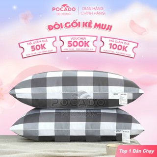  Gối Muji ruột gối muji hàng nhập khẩu   loại 1,5kg- 1 cặp   bông dày dùng không xẹp không xô  hàng nhập khẩu 