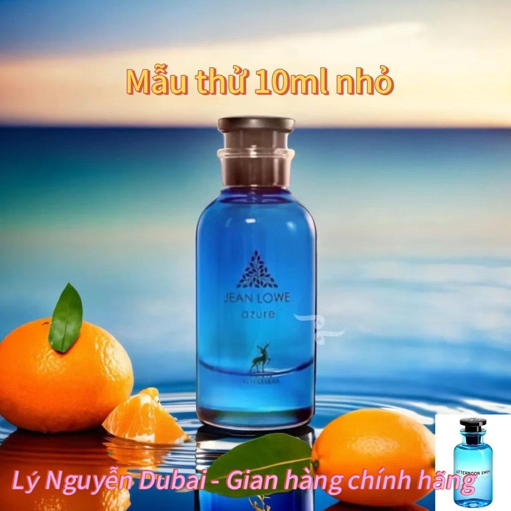 [Mẫu thử 10ml nhỏ chính hãng] Nước Hoa Dubai Unisex Maison Alhambra Jean Lowe Azure ngọt ngào, tươi 