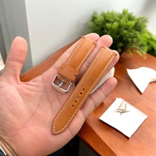 Dây da đồng hồ thủ công khâu tay chất liệu da bò vacheta phong cách thanh lịch đẳng cấp sang trọng tặng tool thay dây