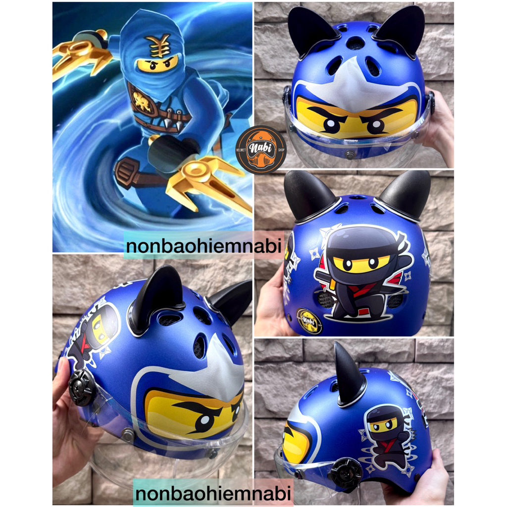 { Tặng Bộ Lego + Tai } Mũ bảo hiểm Ninja cho bé yêu cao cấp