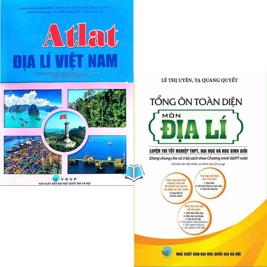 Sách - Atlat Và Tổng Ôn Toàn Diện Môn Địa Lí ( cập Nhật 34 tỉnh thành)