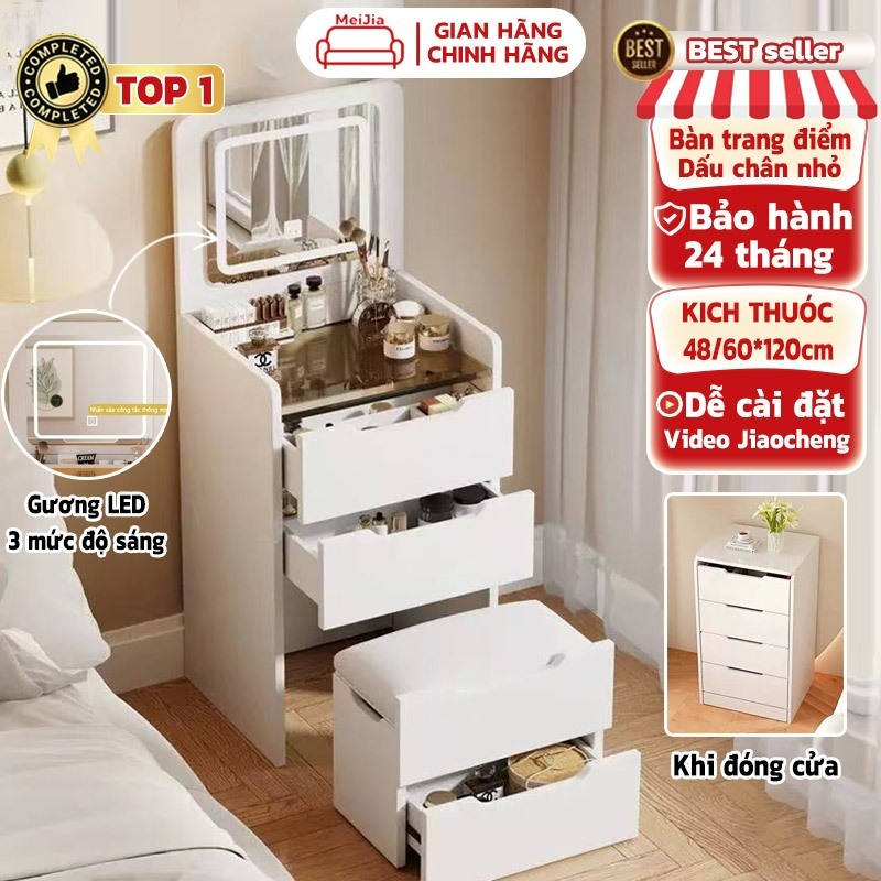 Bàn trang điểm LED thông minh Trang điểm rõ ràng trong nháy mắt trang điểm dễ dàng Lưu trữ nhiều ngă