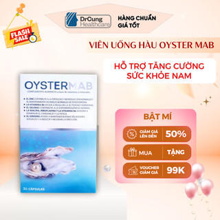  OYSTER MAB - Bổ Sung Tinh Chất Hàu Kẽm Coenzym Q10 Hỗ Trợ Tăng Cường Sức Khỏe Cho Nam Giới  Hộp 30 Viên  