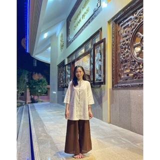 Pháp Phục đi chùa Lam Thiền vải linen- Tuệ Phúc Phương