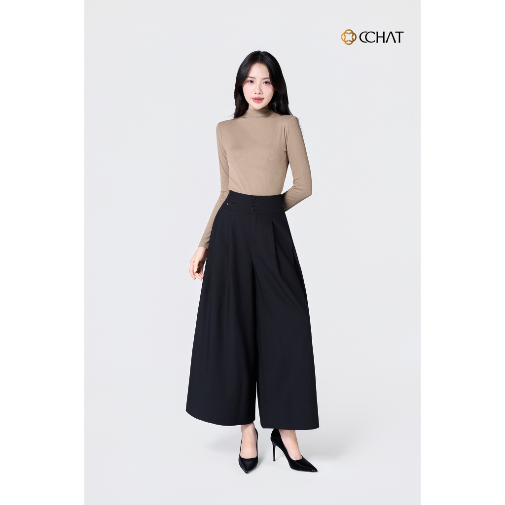 Quần Ống Rộng 𝐂𝐂𝐇𝐀𝐓 Dáng Suông Kiểu Hanas Chất Liệu Tuytsi Cao Cấp 55QDS2002ST | BigBuy360 - bigbuy360.vn