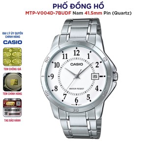 Đồng hồ nam dây kim loại casio chính hãng anh khuê mtp-v004d-7budf