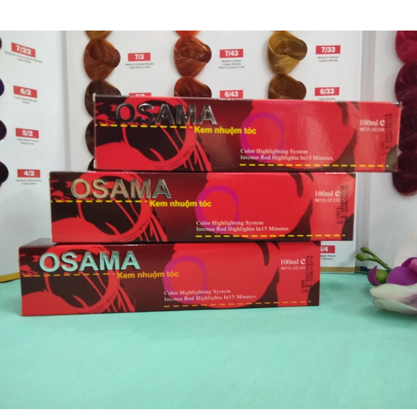 Kem màu nhuộm tóc chuyên nghiệp Osama với hơn 59 mã màu thông dụng - Trường Thọ, TĐ