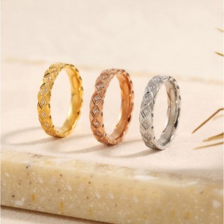 NHẪN TITAN NỮ CAO CẤP KHÔNG GỈ ĐÍNH XOÀN SANG TRỌNG [Trang sức MiJ]