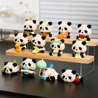   COMBO  Bộ đồ chơi lắp ráp mảnh trơn mô hình 12 mẫu gấu trúc Panda phiên bản mini 2025 siêu đáng yêu 